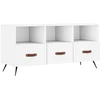 Image de vidaXL Armoire TV blanche 102x36x50 cm Bois composite