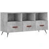 Image de vidaXL Armoire TV gris béton 102x36x50 cm Bois composite