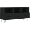 Image de vidaXL Armoire TV noire 102x36x50 cm Bois composite