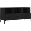 Image de vidaXL Armoire TV noire 102x36x50 cm Bois composite