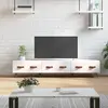 Image de vidaXL Armoire TV Blanc 150x36x30 cm Bois composite