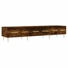 Image de vidaXL Armoire TV chêne fumé 150x36x30 cm Bois composite