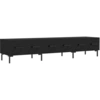 Image de vidaXL Armoire TV noire 150x36x30 cm Bois composite