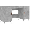Image de vidaXL Bureau gris béton 140x50x75 cm Bois composite