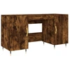 Image de vidaXL Bureau chêne fumé 140x50x75 cm bois composite