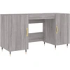 Image de vidaXL Bureau Gris Sonoma 140x50x75 cm Bois composite