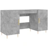 Image de vidaXL Bureau gris béton 140x50x75 cm Bois composite