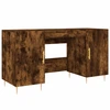 Image de vidaXL Bureau chêne fumé 140x50x75 cm bois composite