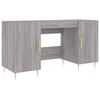 Image de vidaXL Bureau Gris Sonoma 140x50x75 cm Bois composite
