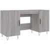 Image de vidaXL Bureau Gris Sonoma 140x50x75 cm Bois composite