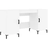 Image de vidaXL Bureau blanc 140x50x75 cm bois composite
