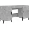 Image de vidaXL Bureau gris béton 140x50x75 cm Bois composite