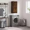 Image de vidaXL Armoire murale chêne fumé 34,5x34x90 cm Bois composite