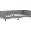 Image de vidaXL Lit de jour gris clair 80x200 cm Tissu