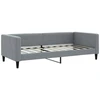 Image de vidaXL Lit de jour gris clair 90x190 cm Tissu