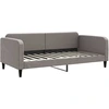 Image de vidaXL Lit de jour Taupe 100x200 cm Tissu