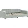 Image de vidaXL Lit de jour gris clair 90x200 cm velours