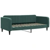 Image de vidaXL Lit de jour vert foncé 90x200 cm velours