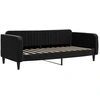 Image de vidaXL Lit de jour noir 90x200 cm velours
