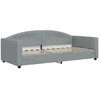 Image de vidaXL Lit de jour gris clair 90x200 cm Tissu