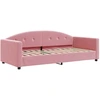 Image de vidaXL Lit de jour rose 90x200 cm velours