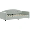 Image de vidaXL Lit de jour gris clair 90x190 cm velours