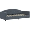 Image de vidaXL Lit de jour gris foncé 90x190 cm velours