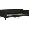 Image de vidaXL Lit de jour noir 90x200 cm Tissu