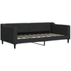 Image de vidaXL Lit de jour noir 90x190 cm Tissu