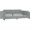 Image de vidaXL Lit de jour gris clair 80x200 cm Tissu