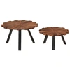 Image de vidaXL Tables basses 2 pcs. Vieux bois massif et fer