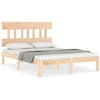 Image de vidaXL Lit en bois massif sans matelas 140x190 cm pin