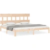 Image de vidaXL Lit en bois massif sans matelas 200x200 cm pin