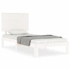 Image de vidaXL Lit en bois massif sans matelas blanc 100x200 cm en pin