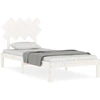 Image de vidaXL Lit en pin massif sans matelas blanc 90x200 cm