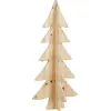Image de House of Seasons Sapin de Noël décoratif - H78 x Ø36 cm - Pin -100% - Marron