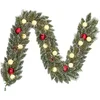 Image de Black Box Trees Kaprun Guirlande de Noël avec lumières LED blanc chaud - L180 cm - Vert Frosted, Rouge