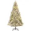 Image de Black Box Trees Nagoya Arbre de Noël artificiel avec éclairage LED blanc chaud - H210 x Ø115 cm - Vert Frosted