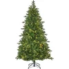 Image de Black Box Trees Brampton Arbre de Noël artificiel Slim avec lumières LED - H185x Ø114m - Vert