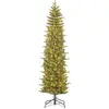Image de Black Box Trees Harma Sapin de Noël artificiel étroit avec lumières LED - H215 x Ø66 cm - Vert