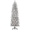 Image de Black Box Trees Harma Sapin de Noël artificiel étroit - H185 x Ø63 cm - Vert givré