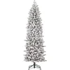 Image de Black Box Trees Harma Sapin de Noël artificiel étroit - H230x Ø69 cm - Vert givré
