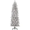Image de Black Box Trees Harma Sapin de Noël artificiel étroit - H260 x Ø73 cm - Vert givré