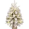 Image de Arbre de Noël artificiel Black Box Trees, modèle Grimshaw, avec effet neige, H60 x Ø46 cm. Arbre artificiel livré dans un sac en jute. Arbre de Noël artificiel pour intérieur, avec 56 branches, de couleur verte
