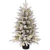 Image de Black Box Trees Sapin De Noël Artificiel Blanc Chaud H90xl61xl61cm