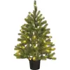 Image de Black Box Trees Nagoya Sapin de Noël artificiel en pot avec éclairage LED - H90 x Ø55 cm - Vert