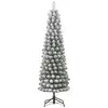 Image de Black Box Arbre de Noël artificiel Charlton - 53x53x185 cm - PVC - Vert glacé
