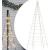 Image de vidaXL Sapin de Noël à LED pour mât de drapeau 200 LED blanc chaud 180 cm