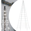 Image de vidaXL Sapin de Noël à LED pour mât de drapeau 200 LED blanc froid 180 cm