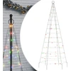 Image de vidaXL Sapin de Noël à LED pour mât de drapeau 200 LED multicolores 180 cm
